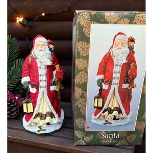 VTG Holiday Old World Santa Claus 12" Resin Christmas Figurine JC Penny w/Box